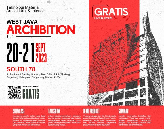 ARCHIBITION 20-21 SEPT 2023 : Teknologi Material, Arsitektural, dan Interior dari Mitra Pabrik
